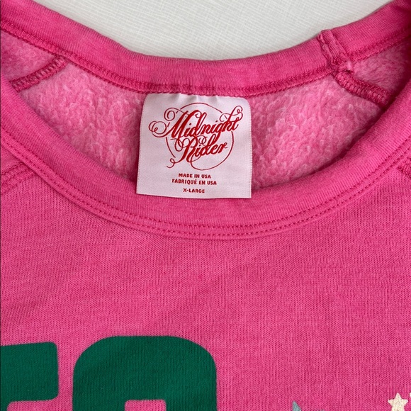 Anthropologie x Midnight Rider the carolita zodiac leo sign pink crewneck XL - Picture 4 of 12